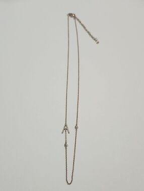 Rose Gold Tai Initial Necklace With Crystal Accents Delicate